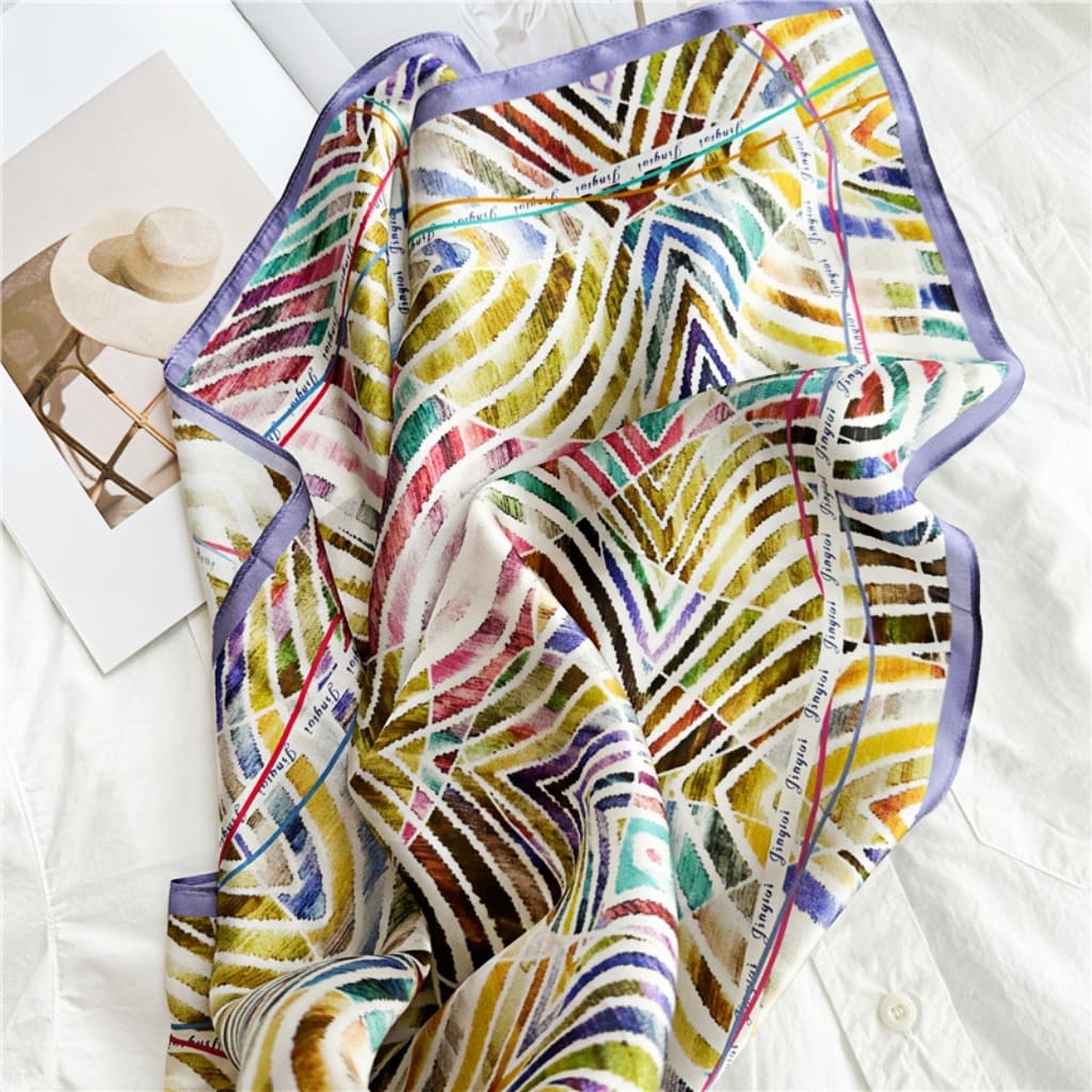 MaraSilk Pure Mulberry Silk Scarf - Square Crepe Satin MS112