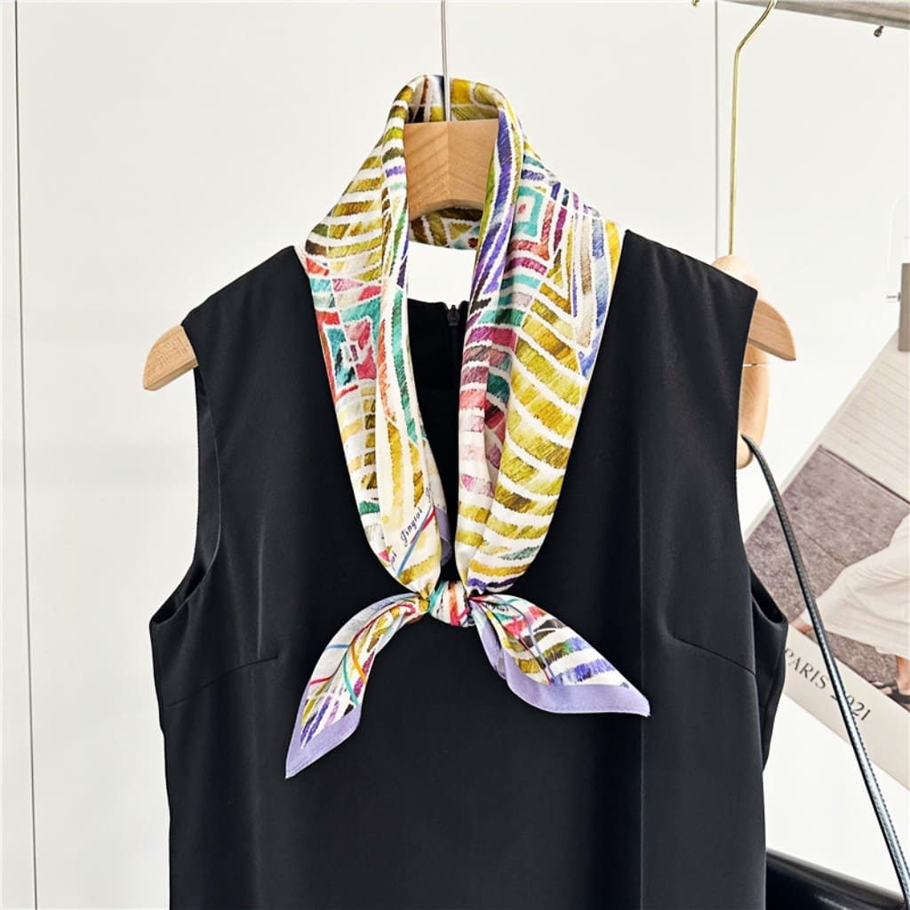 MaraSilk Pure Mulberry Silk Scarf - Square Crepe Satin MS112