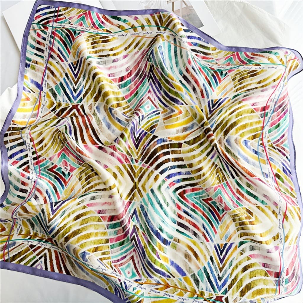 MaraSilk Pure Mulberry Silk Scarf - Square Crepe Satin MS112