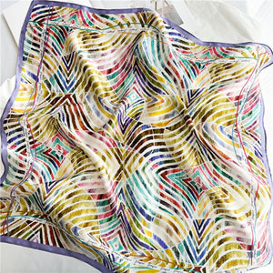 MaraSilk Pure Mulberry Silk Scarf - Square Crepe Satin MS112