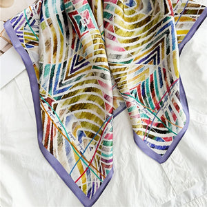 MaraSilk Pure Mulberry Silk Scarf - Square Crepe Satin MS112