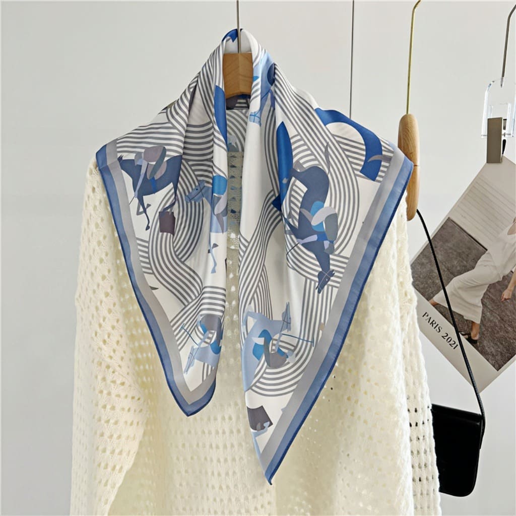 MaraSilk Pure Mulberry Silk Scarf - Square Crepe Satin MS113