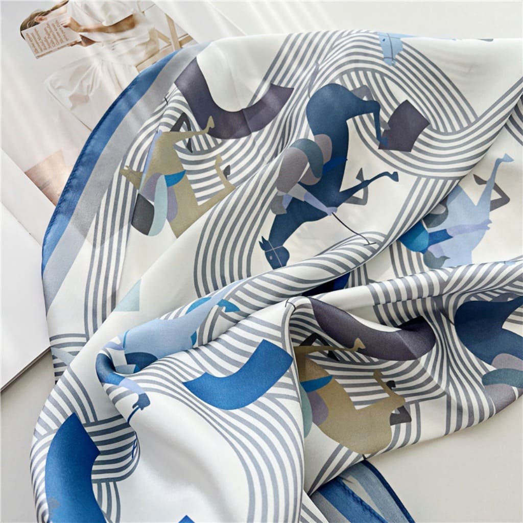 MaraSilk Pure Mulberry Silk Scarf - Square Crepe Satin MS113