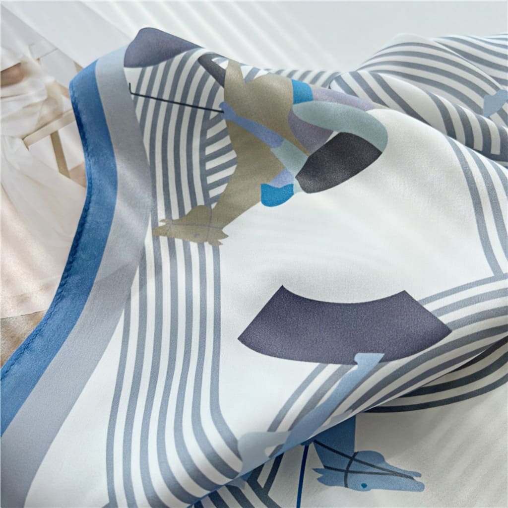 MaraSilk Pure Mulberry Silk Scarf - Square Crepe Satin MS113