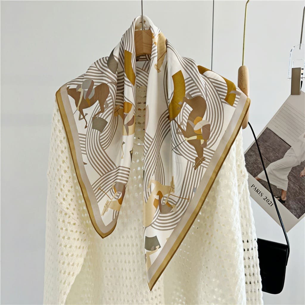 MaraSilk Pure Mulberry Silk Scarf - Square Crepe Satin MS113