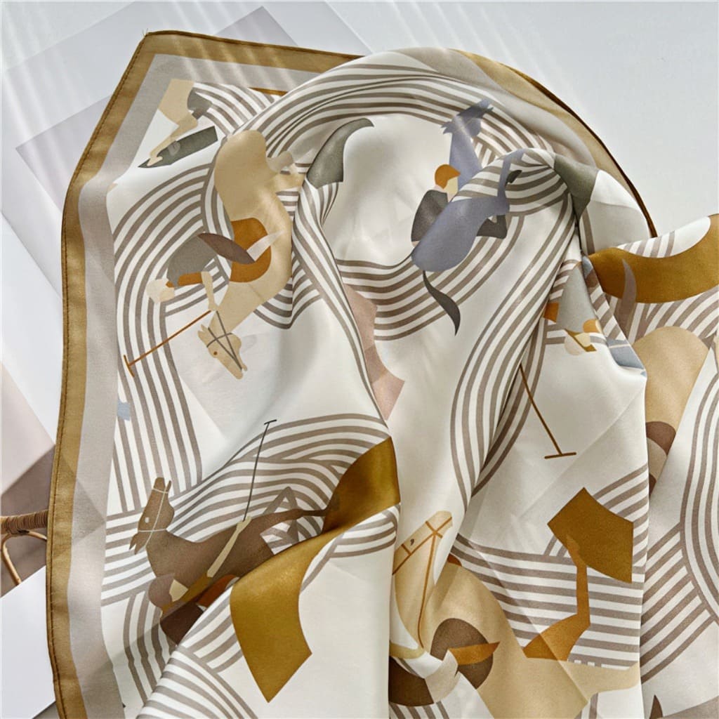 MaraSilk Pure Mulberry Silk Scarf - Square Crepe Satin MS113