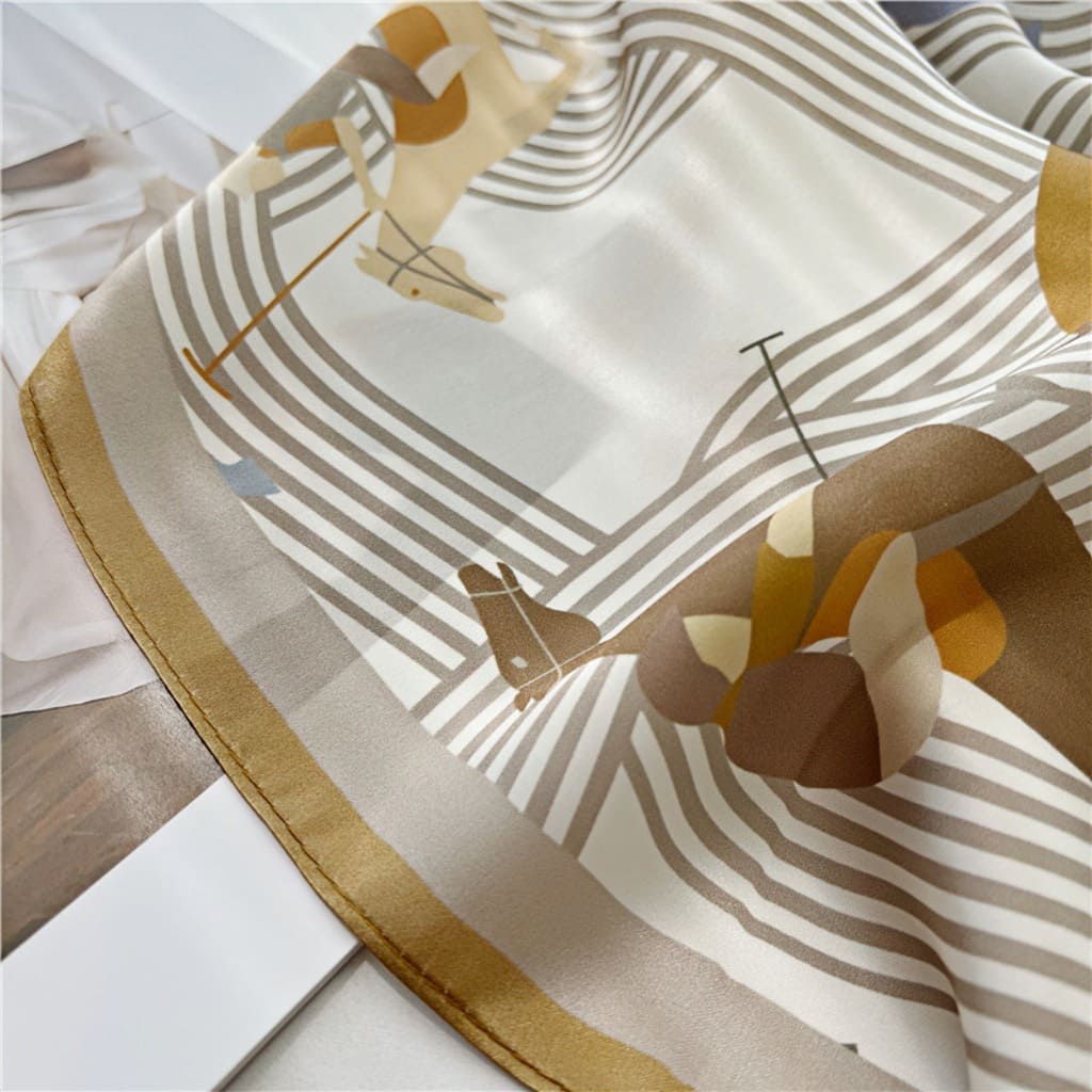 MaraSilk Pure Mulberry Silk Scarf - Square Crepe Satin MS113