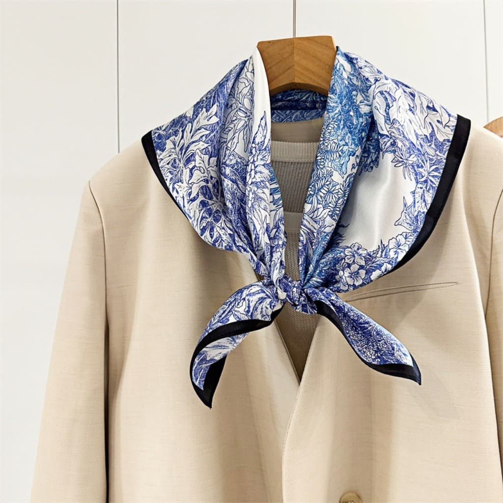 MaraSilk Pure Mulberry Silk Scarf - Square Crepe Satin MS114