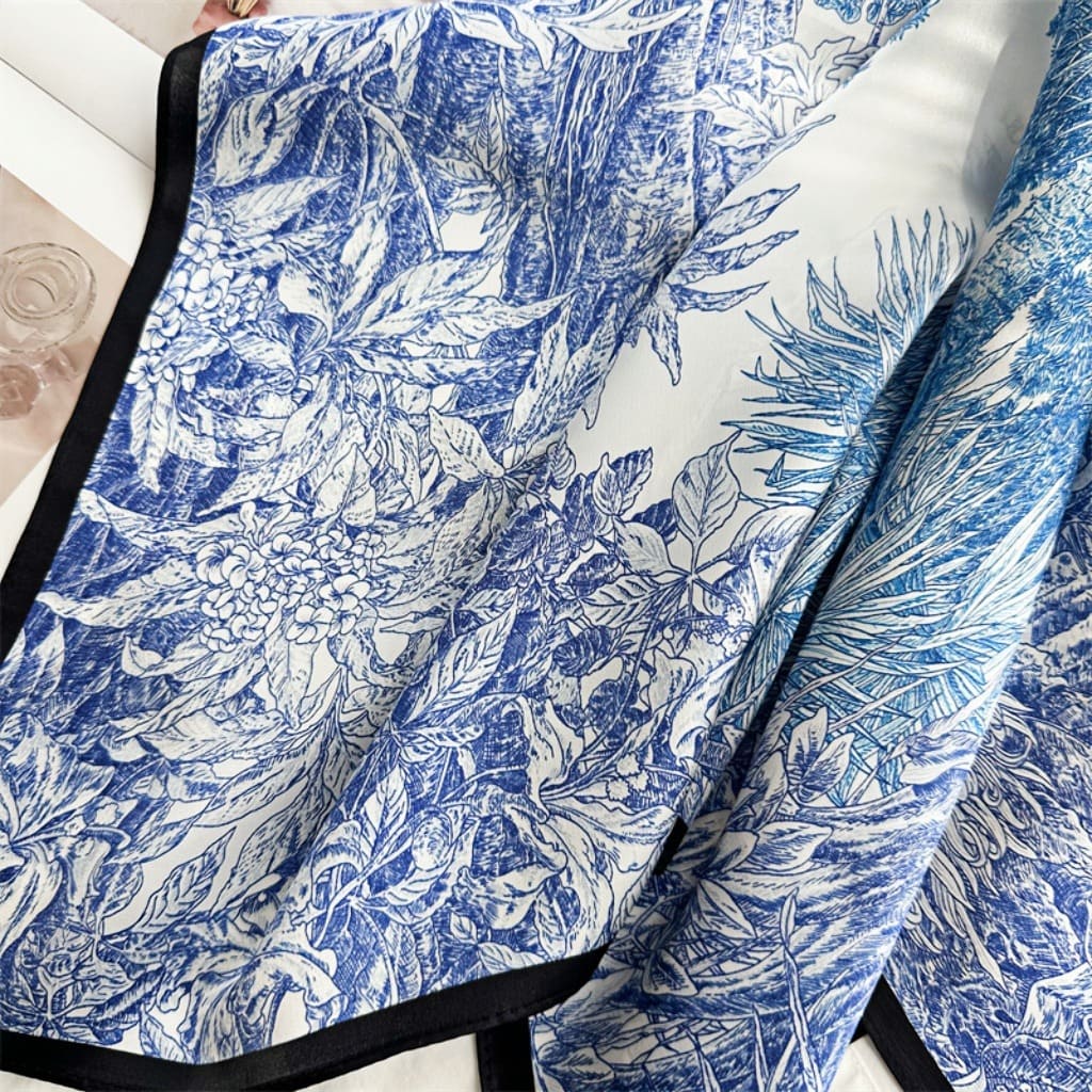 MaraSilk Pure Mulberry Silk Scarf - Square Crepe Satin MS114