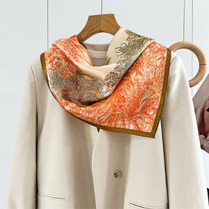 MaraSilk Pure Mulberry Silk Scarf - Square Crepe Satin MS114