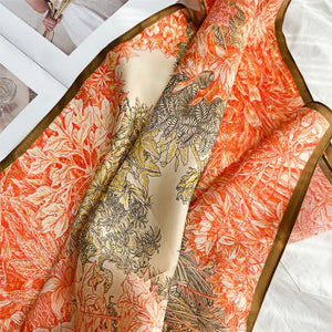 MaraSilk Pure Mulberry Silk Scarf - Square Crepe Satin MS114