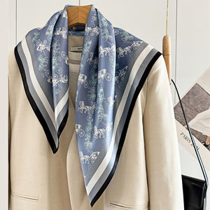 MaraSilk Pure Mulberry Silk Scarf - Square Crepe Satin MS115