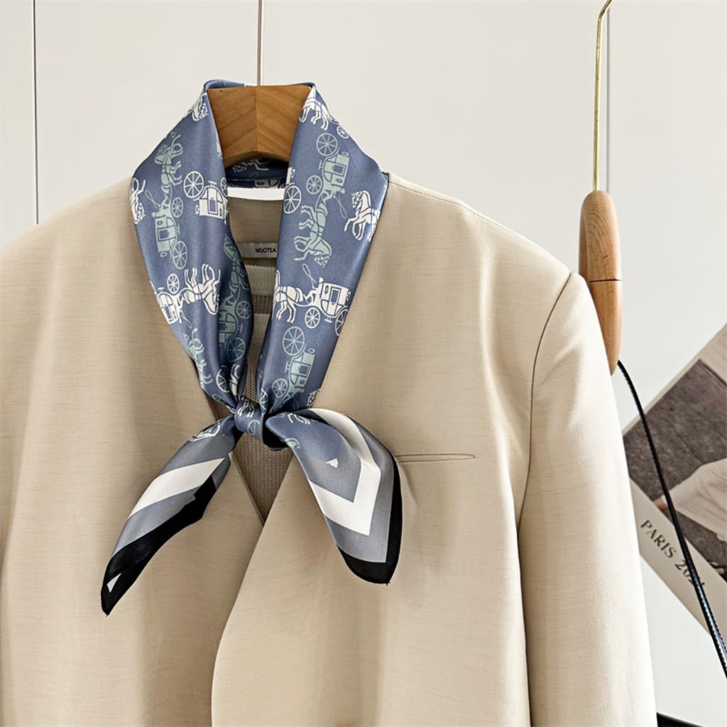 MaraSilk Pure Mulberry Silk Scarf - Square Crepe Satin MS115