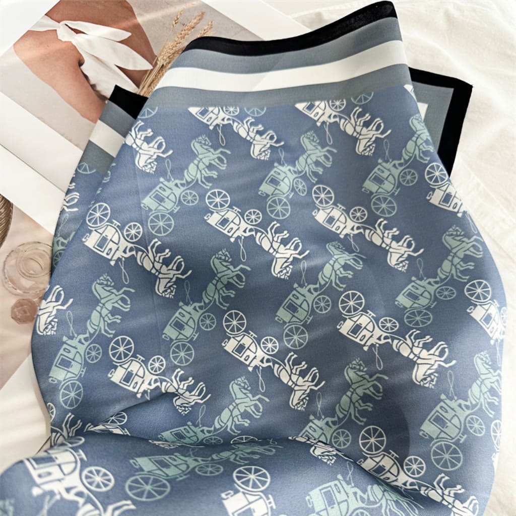 MaraSilk Pure Mulberry Silk Scarf - Square Crepe Satin MS115