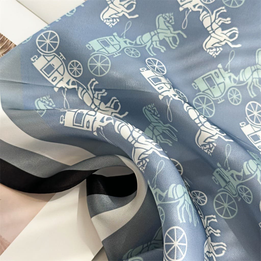 MaraSilk Pure Mulberry Silk Scarf - Square Crepe Satin MS115