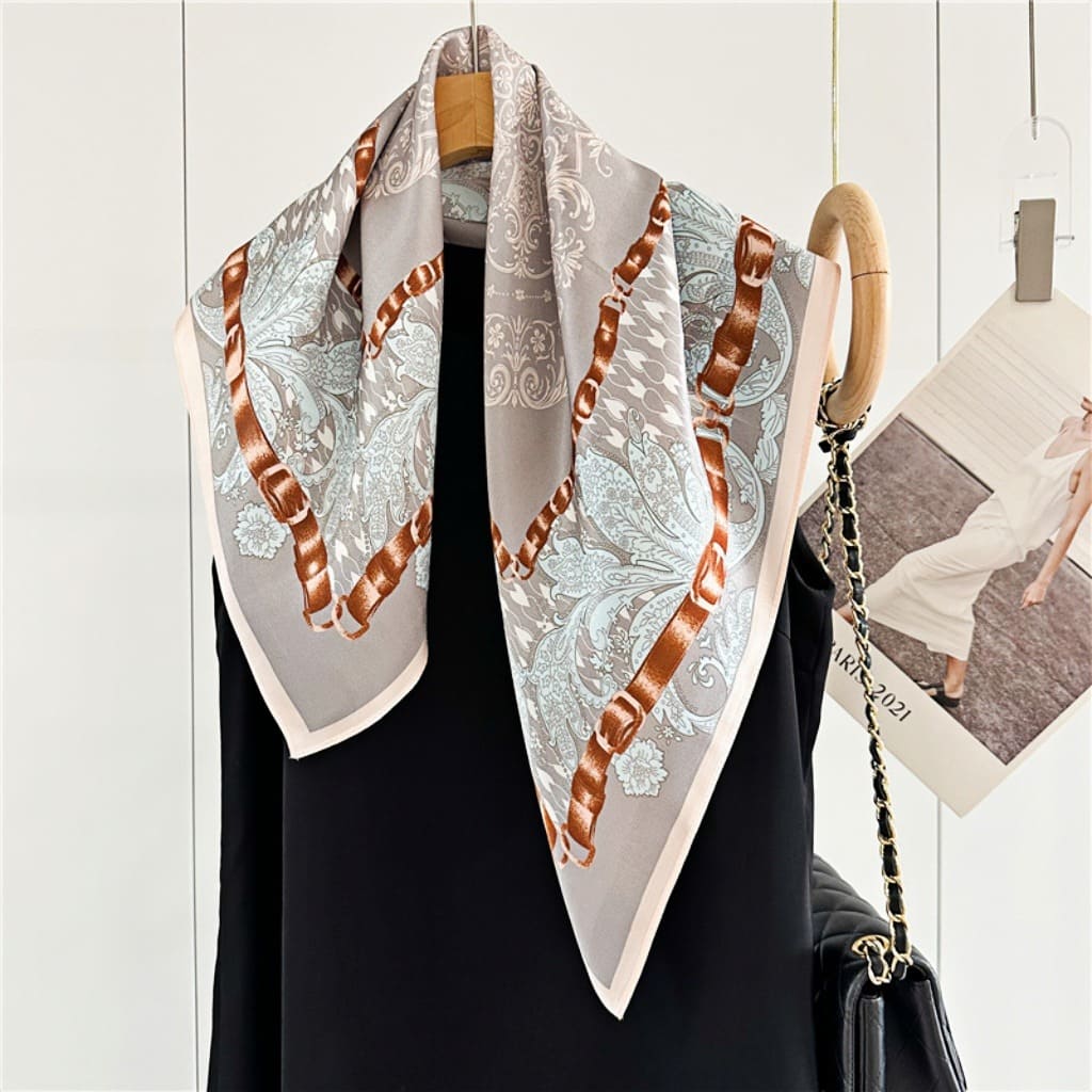 MaraSilk Pure Mulberry Silk Scarf - Square Crepe Satin MS116