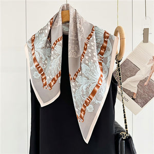 MaraSilk Pure Mulberry Silk Scarf - Square Crepe Satin MS116