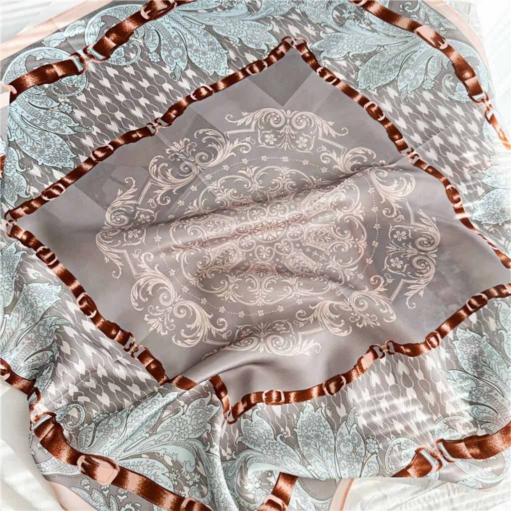 MaraSilk Pure Mulberry Silk Scarf - Square Crepe Satin MS116