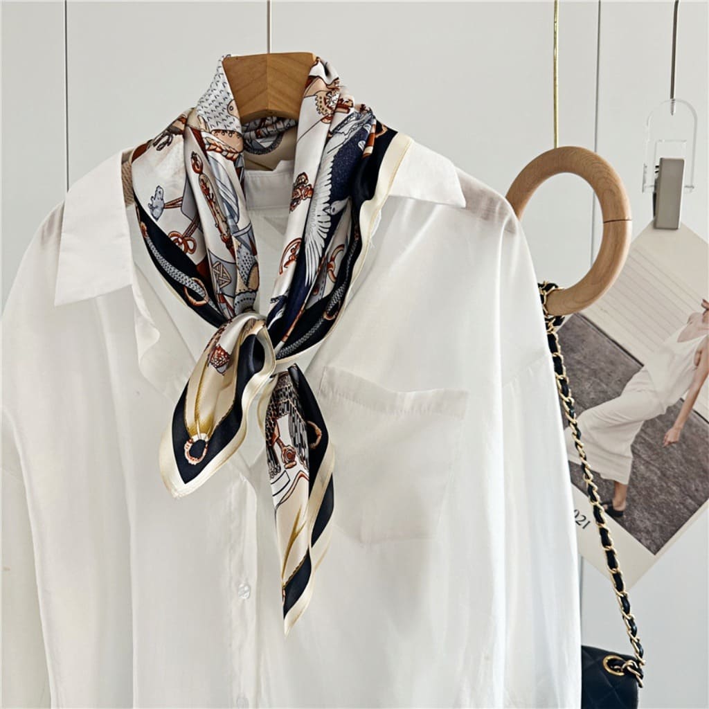 MaraSilk Pure Mulberry Silk Scarf - Square Crepe Satin MS117