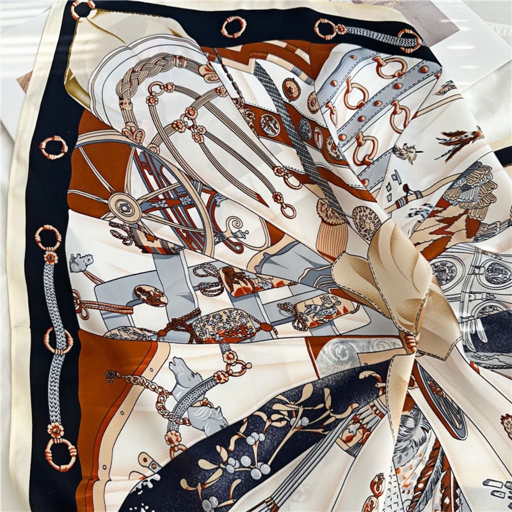 MaraSilk Pure Mulberry Silk Scarf - Square Crepe Satin MS117