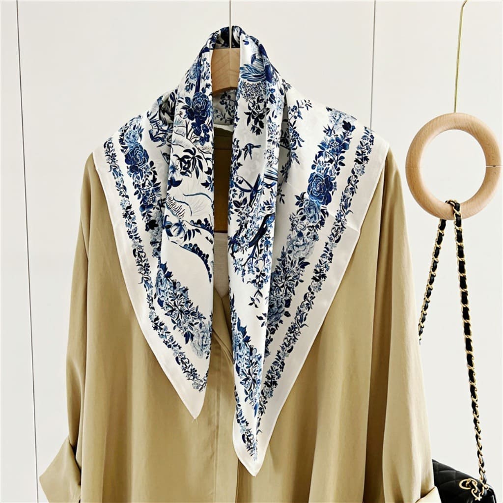 MaraSilk Pure Mulberry Silk Scarf - Square Crepe Satin MS118