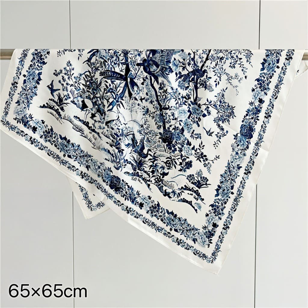 MaraSilk Pure Mulberry Silk Scarf - Square Crepe Satin MS118