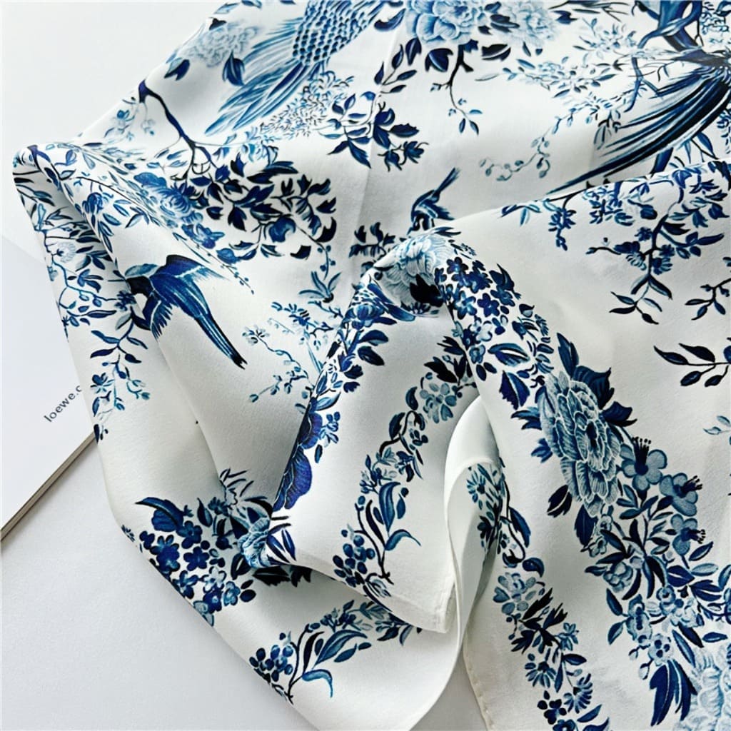 MaraSilk Pure Mulberry Silk Scarf - Square Crepe Satin MS118