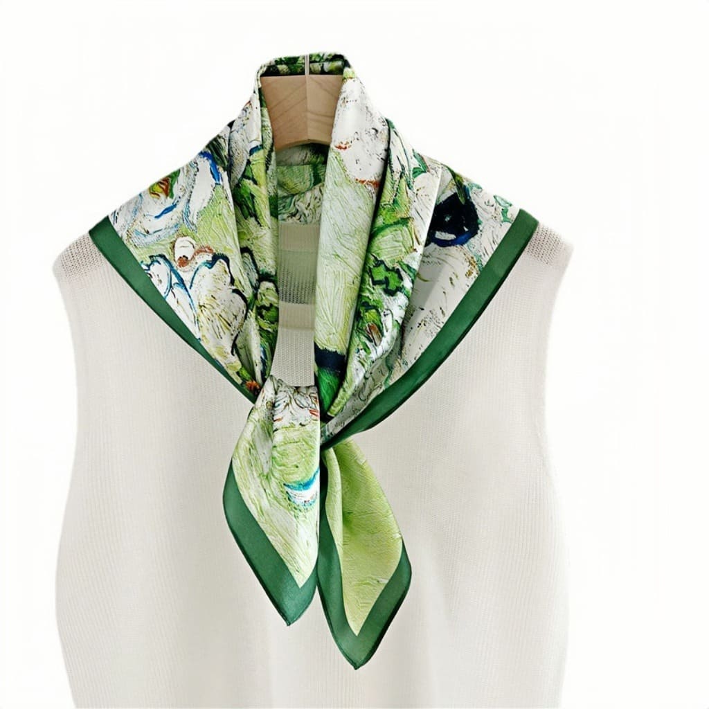 MaraSilk Pure Mulberry Silk Scarf - Square Crepe Satin MS119