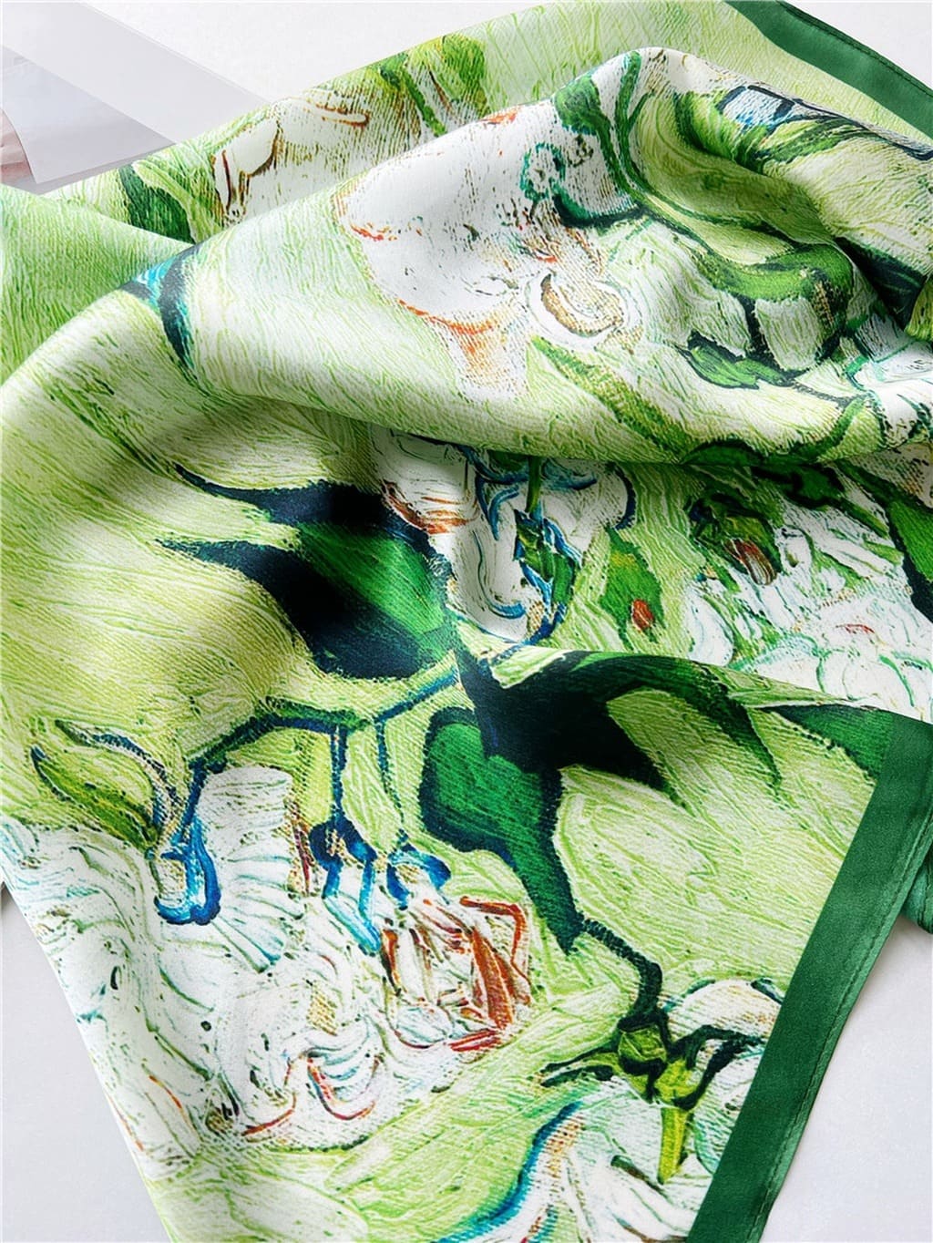 MaraSilk Pure Mulberry Silk Scarf - Square Crepe Satin MS119