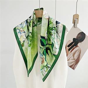 MaraSilk Pure Mulberry Silk Scarf - Square Crepe Satin MS119