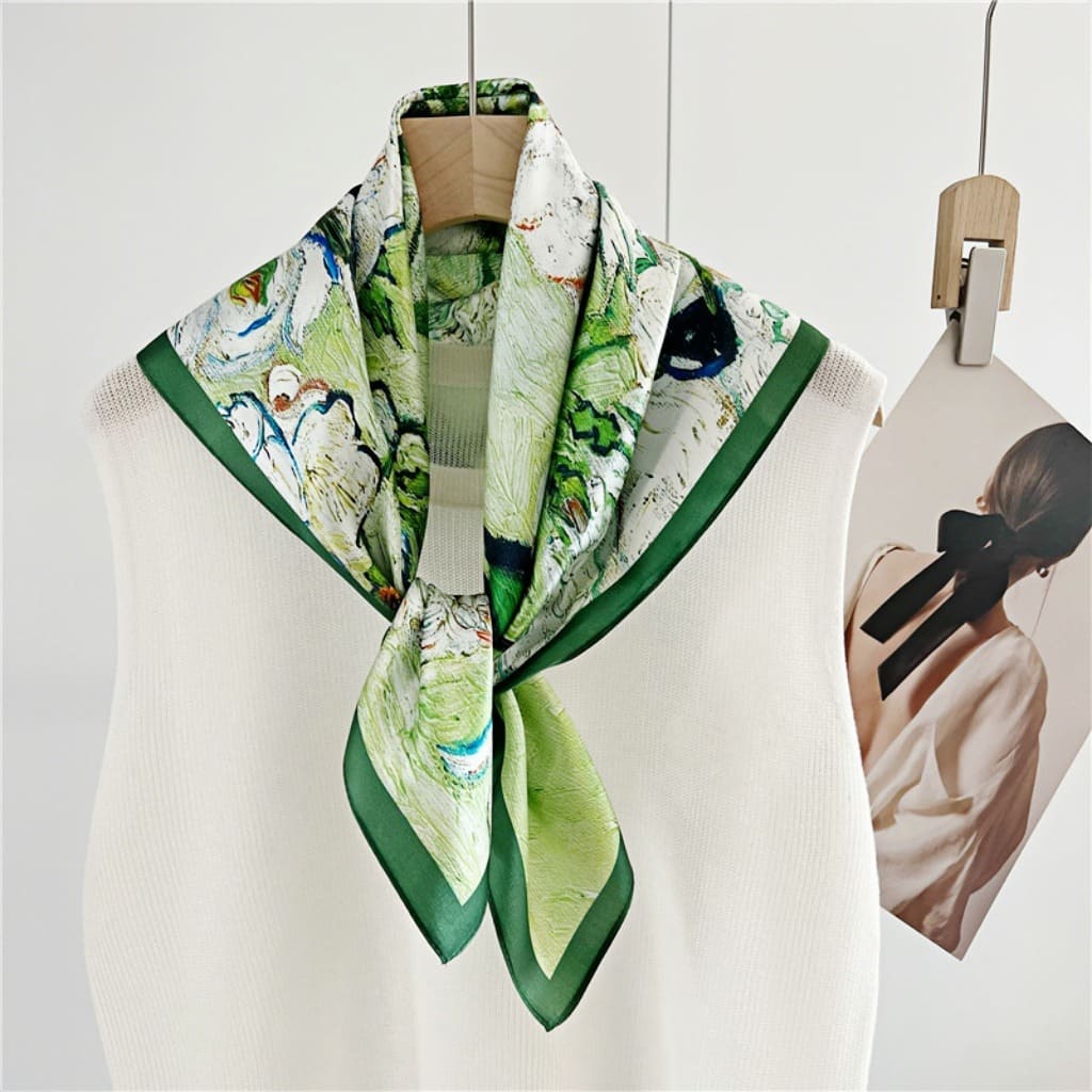 MaraSilk Pure Mulberry Silk Scarf - Square Crepe Satin MS119 25" x 25" MS11901