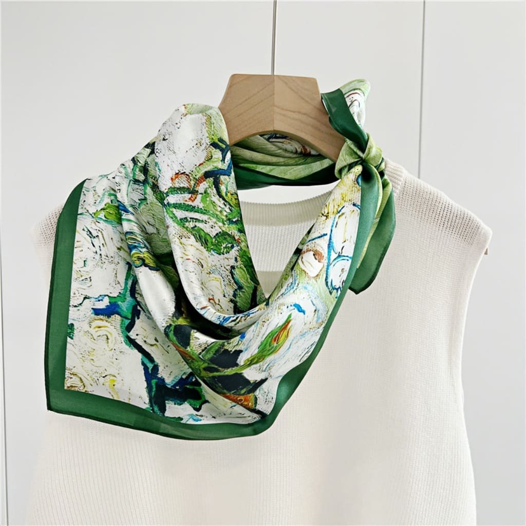 MaraSilk Pure Mulberry Silk Scarf - Square Crepe Satin MS119