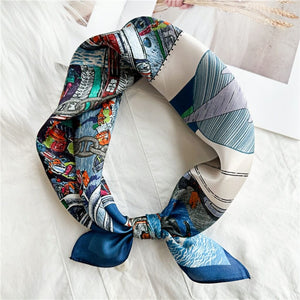 MaraSilk Pure Mulberry Silk Scarf Square Crepe Satin MS12-1