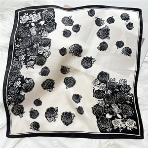 MaraSilk Pure Mulberry Silk Scarf Square Crepe Satin MS12-12