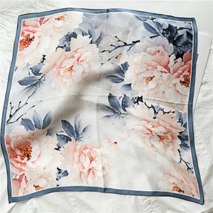 MaraSilk Pure Mulberry Silk Scarf Square Crepe Satin MS12-16