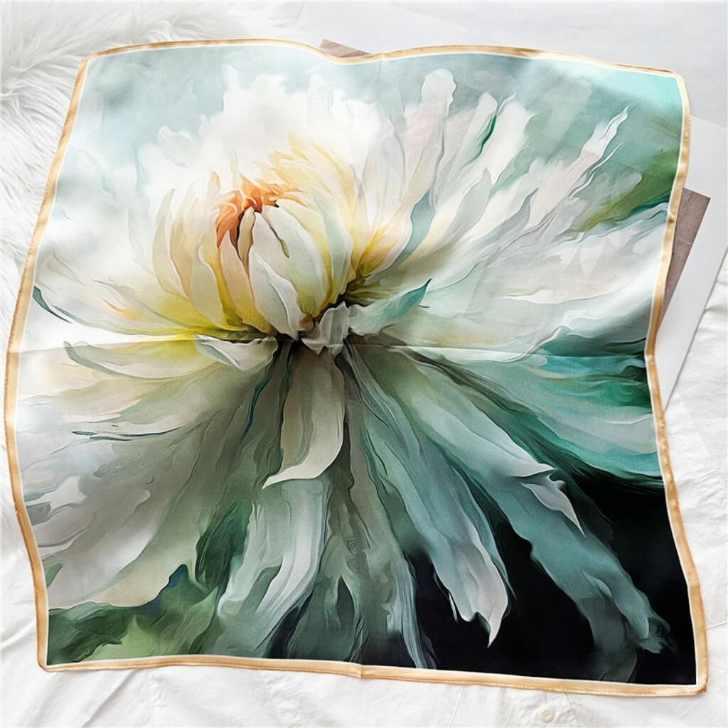 MaraSilk Pure Mulberry Silk Scarf Square Crepe Satin MS12-20