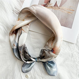 MaraSilk Pure Mulberry Silk Scarf Square Crepe Satin MS12-5