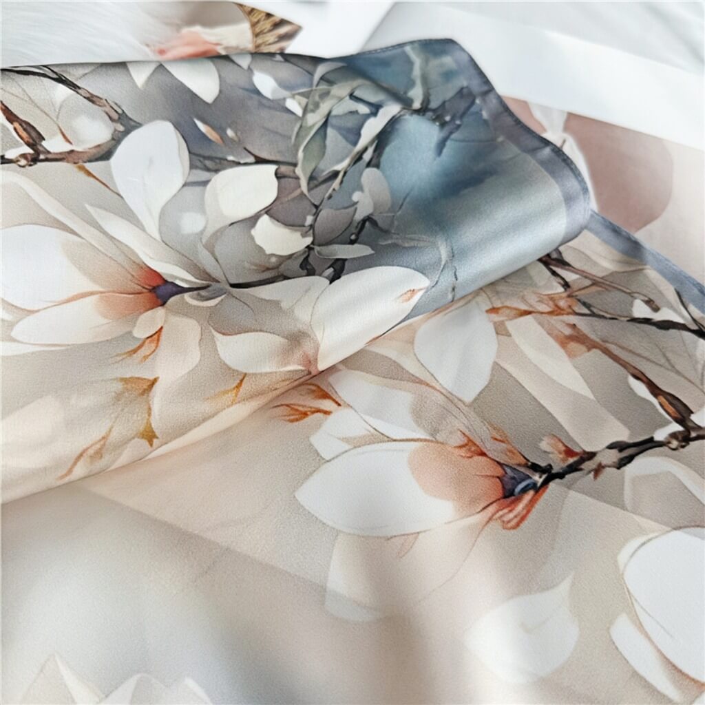 MaraSilk Pure Mulberry Silk Scarf Square Crepe Satin MS12-6