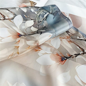 MaraSilk Pure Mulberry Silk Scarf Square Crepe Satin MS12-6