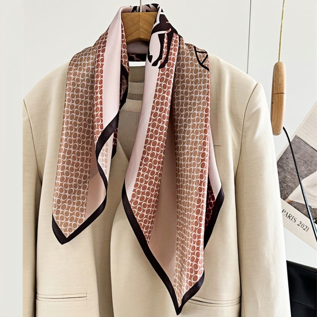 MaraSilk Pure Mulberry Silk Scarf - Square Crepe Satin MS120