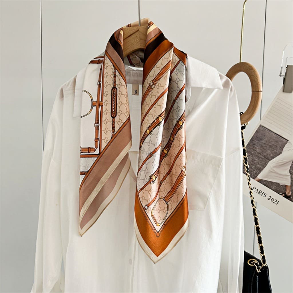 MaraSilk Pure Mulberry Silk Scarf - Square Crepe Satin MS121