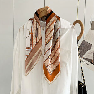 MaraSilk Pure Mulberry Silk Scarf - Square Crepe Satin MS121