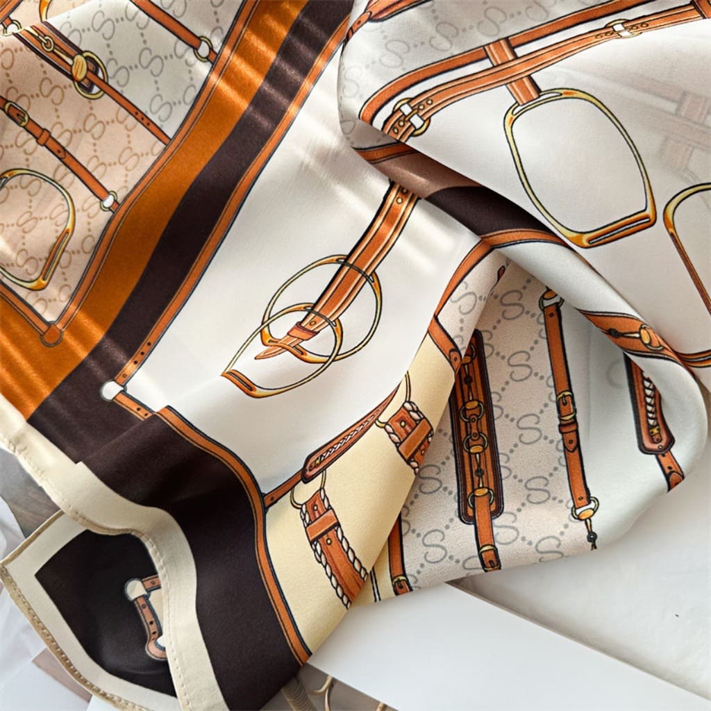 MaraSilk Pure Mulberry Silk Scarf - Square Crepe Satin MS121