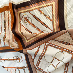 MaraSilk Pure Mulberry Silk Scarf - Square Crepe Satin MS121