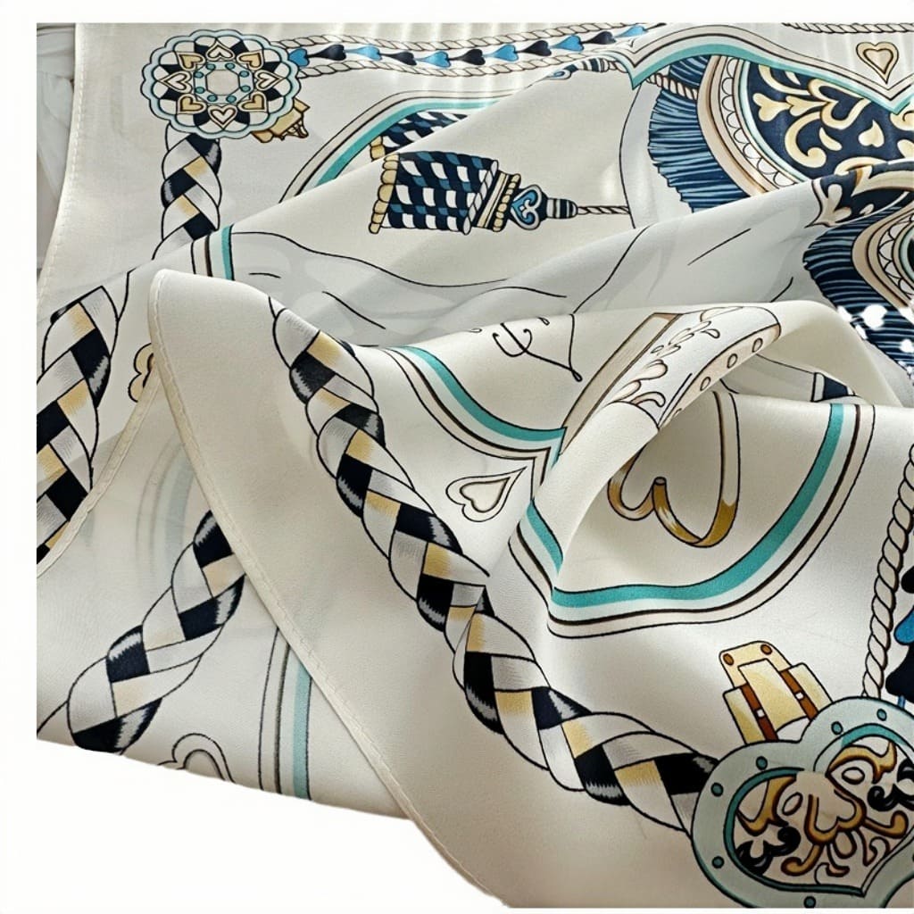 MaraSilk Pure Mulberry Silk Scarf - Square Crepe Satin MS122