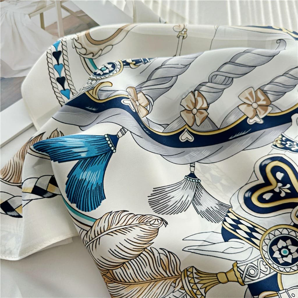 MaraSilk Pure Mulberry Silk Scarf - Square Crepe Satin MS122