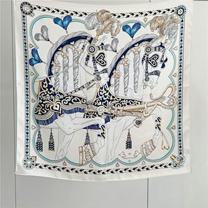 MaraSilk Pure Mulberry Silk Scarf - Square Crepe Satin MS122