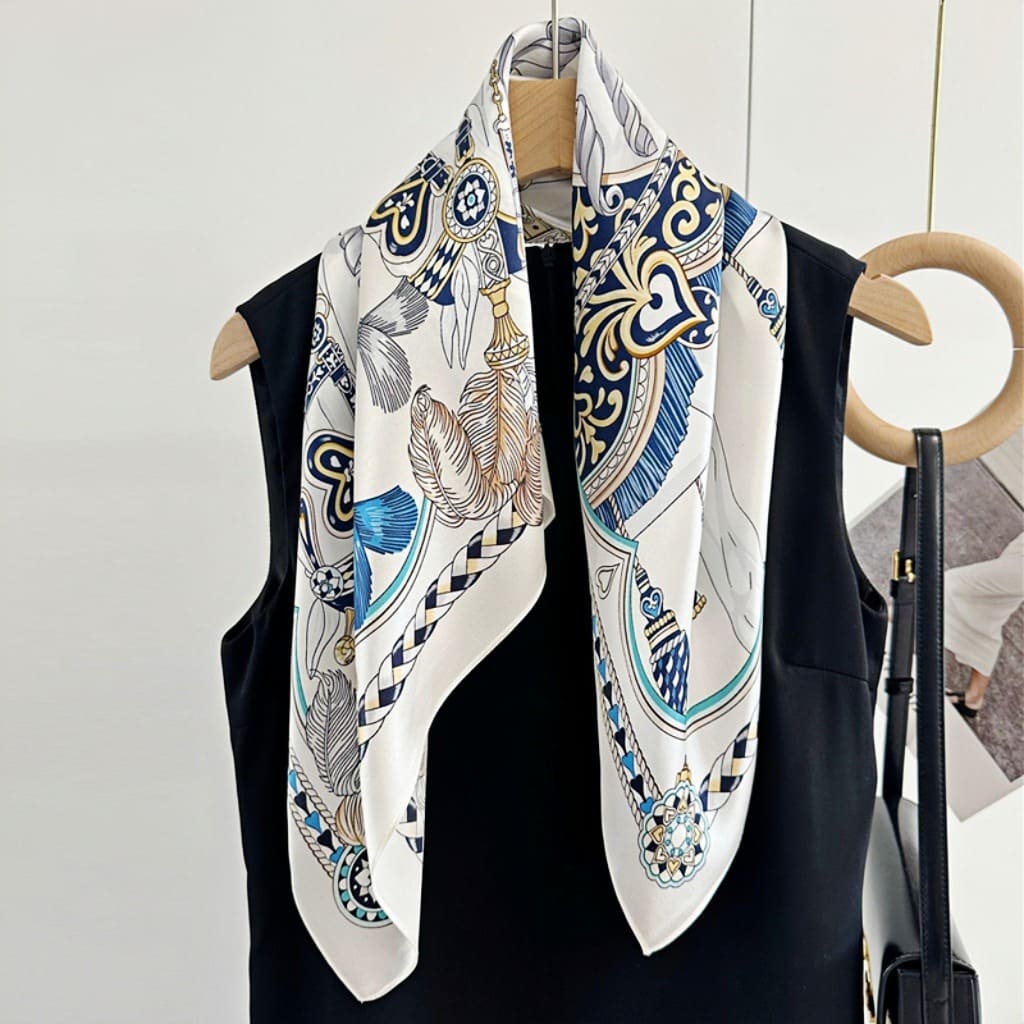 MaraSilk Pure Mulberry Silk Scarf - Square Crepe Satin MS122