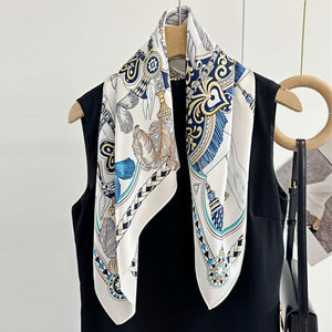 MaraSilk Pure Mulberry Silk Scarf - Square Crepe Satin MS122