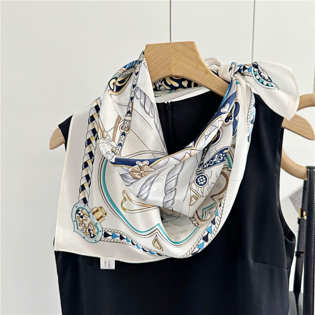 MaraSilk Pure Mulberry Silk Scarf - Square Crepe Satin MS122